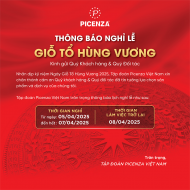 Picenza thông báo lịch nghỉ Giỗ Tổ Hùng Vương năm 2025